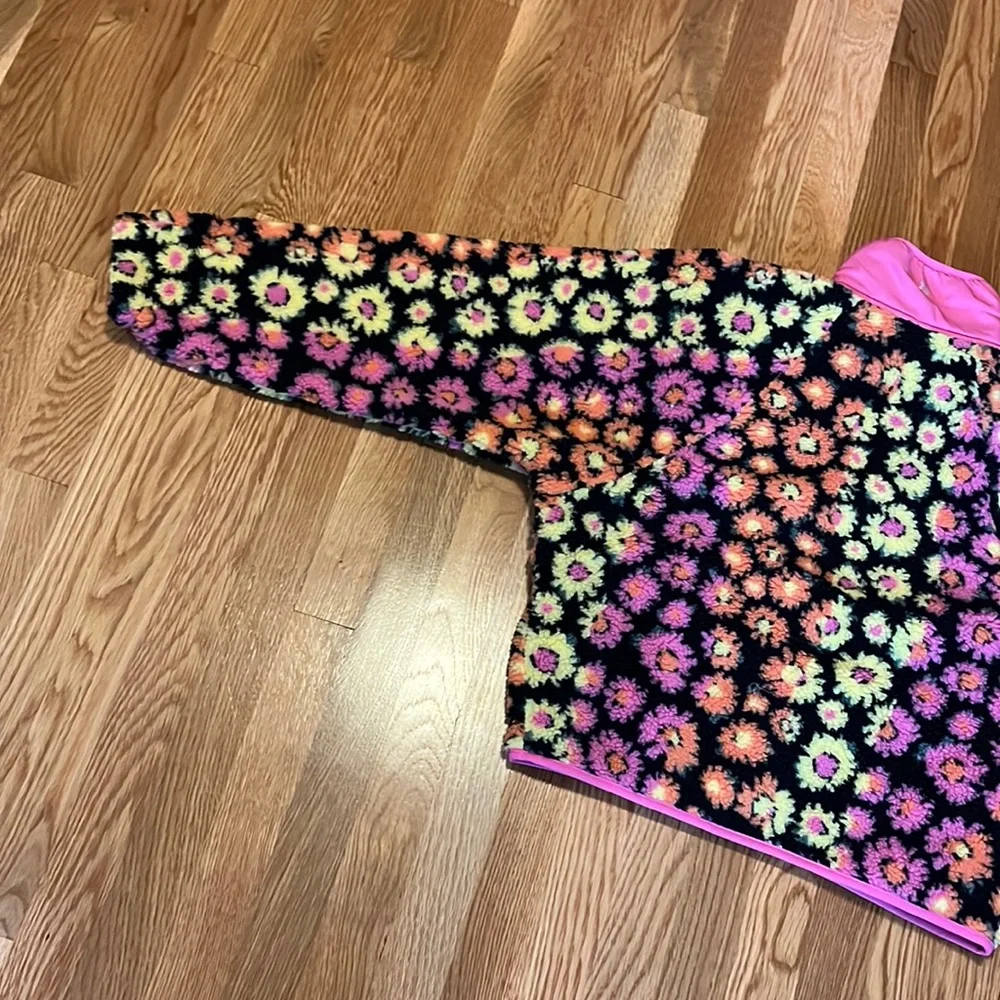 Free People Rocky Ridge Fleece Jacket Pink Daisy, size XS - Picture 13 of 14